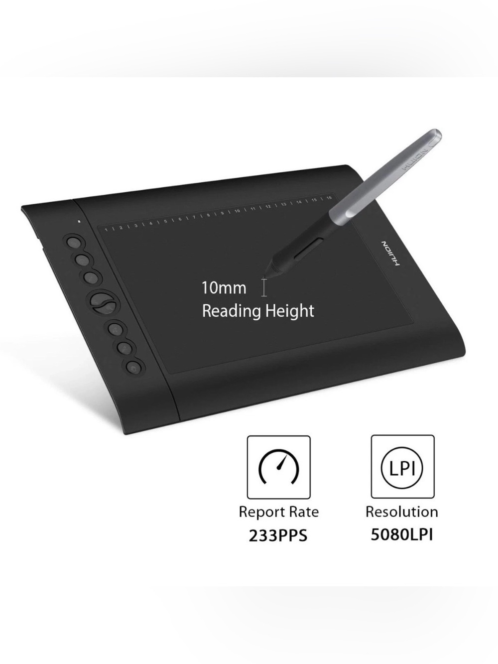 HUION H610Pro 10 inch Drawing Graphics Tablet  (Connectivity - USB) Open Box